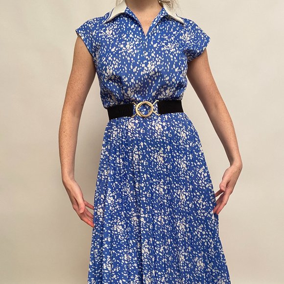 Vintage Dresses & Skirts - Vintage Blue 70's Sun Dress